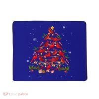 Cardinal Bird Christmas Tree Cardinals Lovers Xmas Family Gift Mousepad thumb 0
