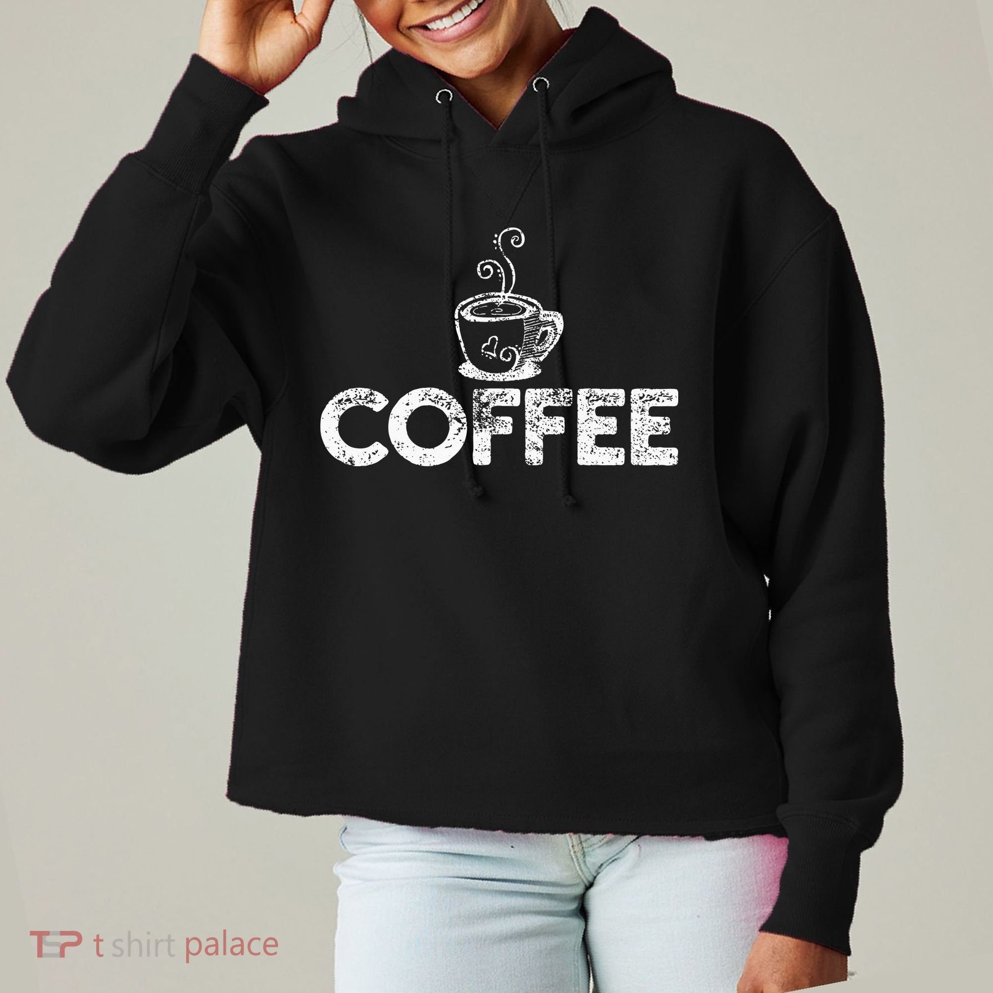 Coffee Barista Ladies Heavyweight Boxy Pullover Hoodie