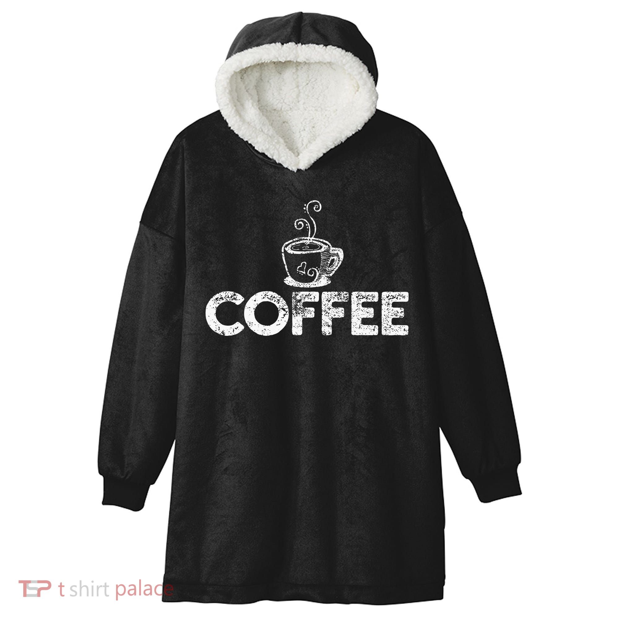 Coffee Barista Hooded Wearable Blanket