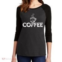 Coffee Barista Women's Tri-Blend 3/4-Sleeve Raglan Shirt thumb 2