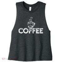 Coffee Barista Women's Racerback Cropped Tank thumb 0