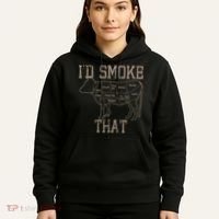 Chef Butcher Cook BBQ Id Smoke That Cow Beef Funny Gift Hoodie thumb 5