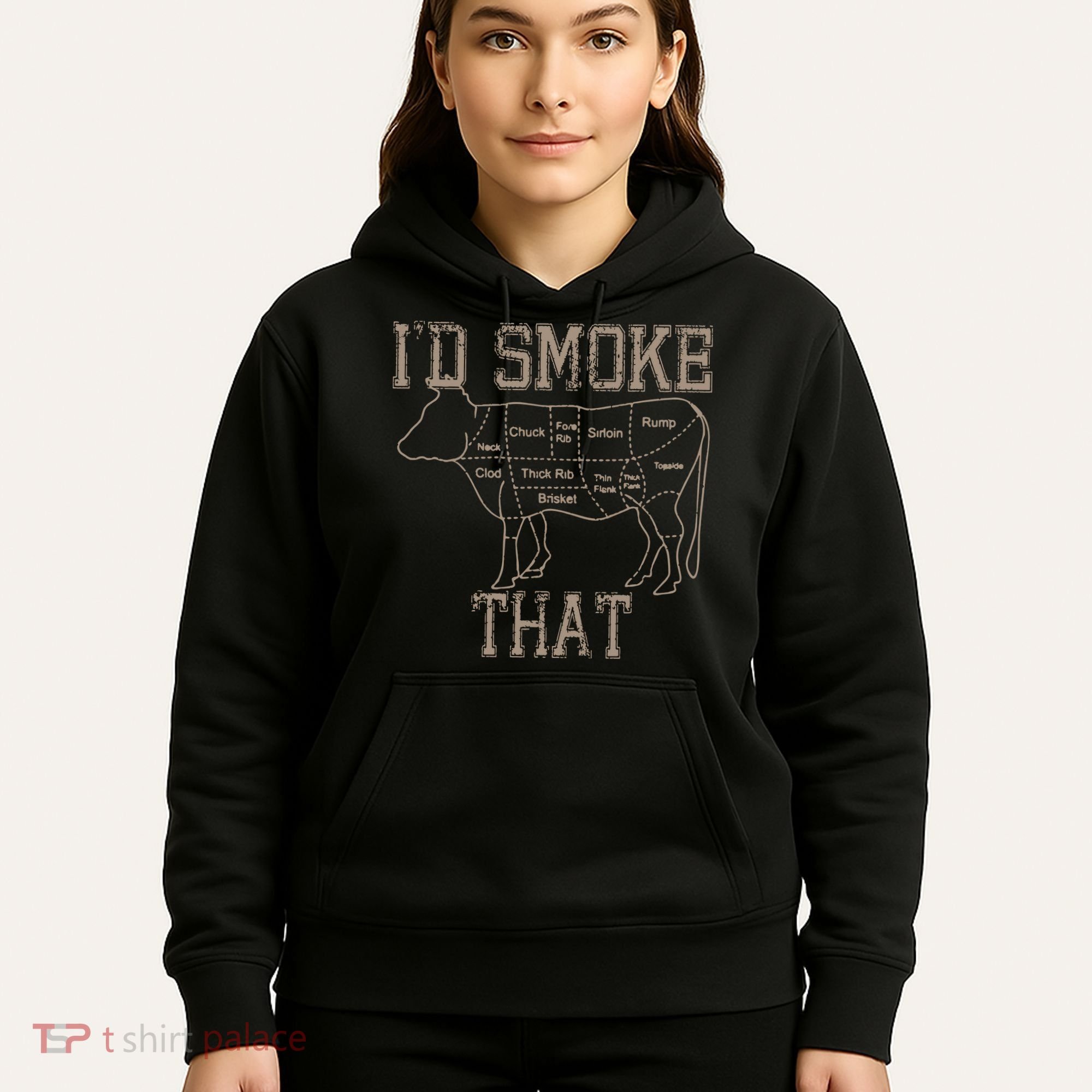 Chef Butcher Cook BBQ Id Smoke That Cow Beef Funny Gift Hoodie