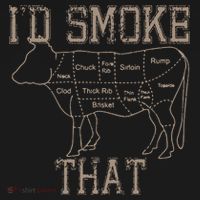 Chef Butcher Cook BBQ Id Smoke That Cow Beef Funny Gift Sweatshirt thumb 3