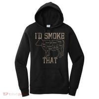 Chef Butcher Cook BBQ Id Smoke That Cow Beef Funny Gift Women's Hoodie thumb 0