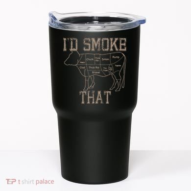 Chef Butcher Cook BBQ Id Smoke That Cow Beef Funny Gift Tumbler