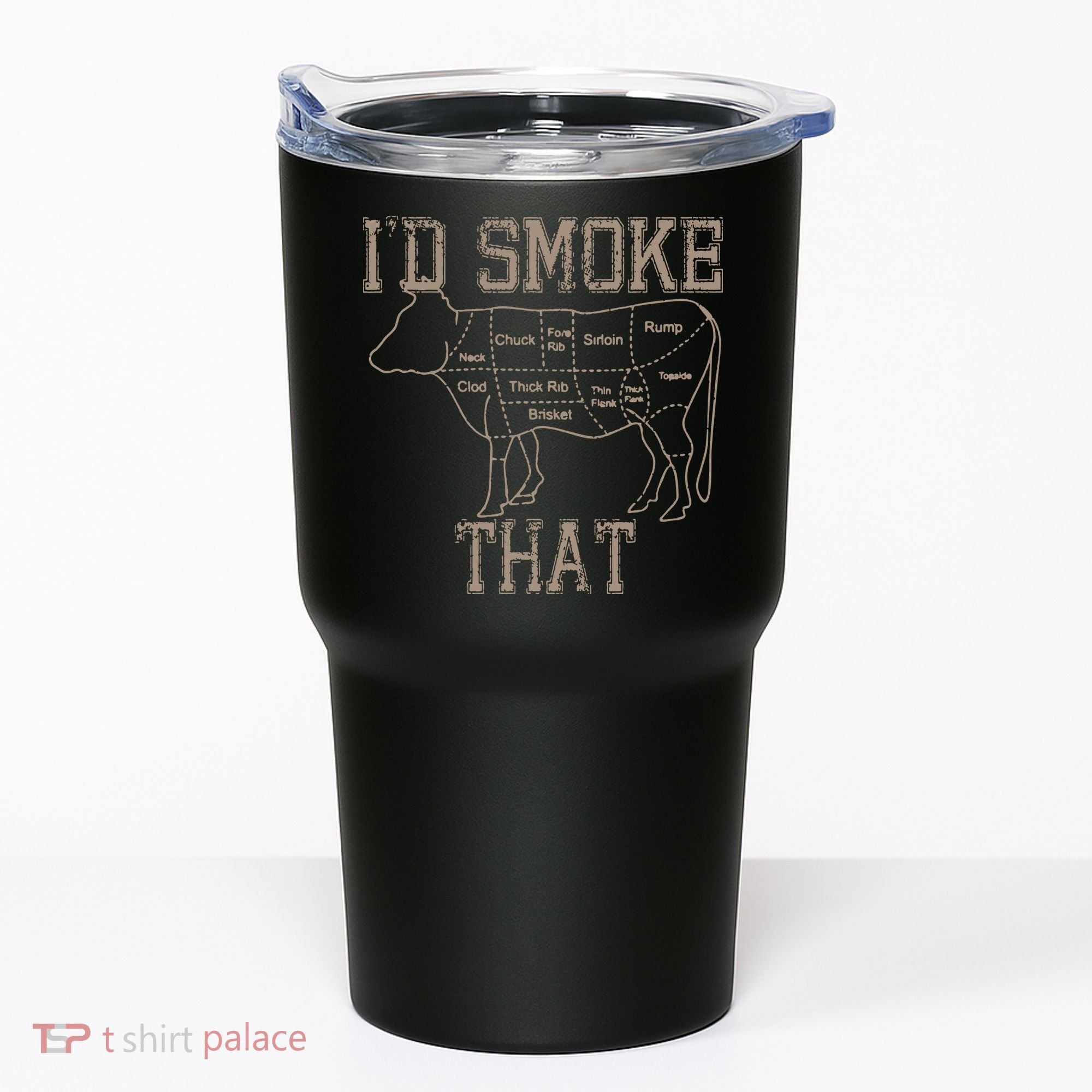 Chef Butcher Cook BBQ Id Smoke That Cow Beef Funny Gift Tumbler