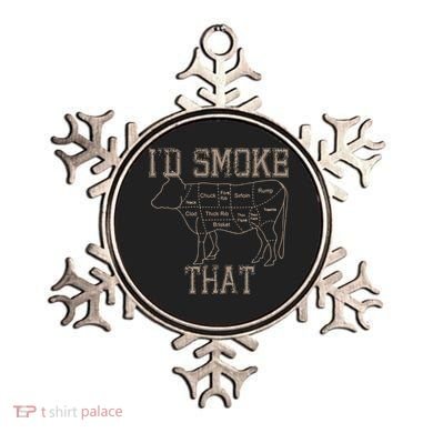 Chef Butcher Cook BBQ Id Smoke That Cow Beef Funny Gift Ornament