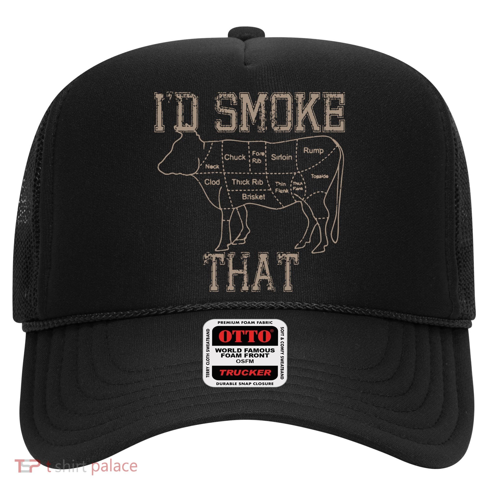 Chef Butcher Cook BBQ Id Smoke That Cow Beef Funny Gift Hat