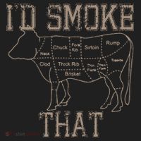 Chef Butcher Cook BBQ Id Smoke That Cow Beef Funny Gift Golf Towel thumb 3