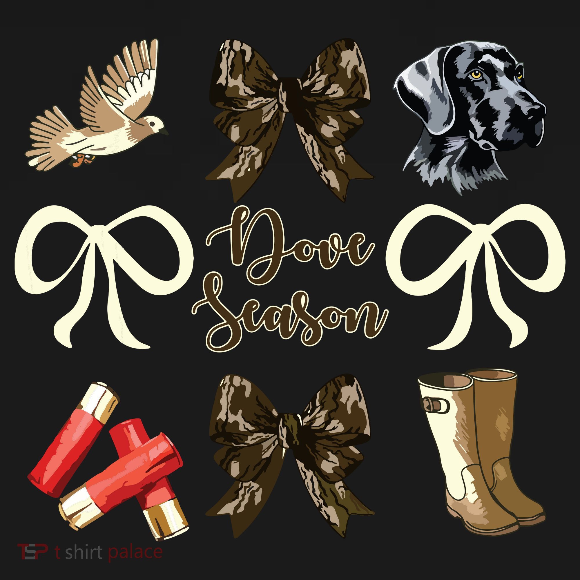 Camo Bow Coquette Dove Season Hunting Dove Hunter Hunt Girl Sweatshirt