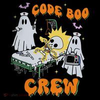 Code Boo Crew Funny Ghost Nurse Halloween Costume Backpack thumb 2