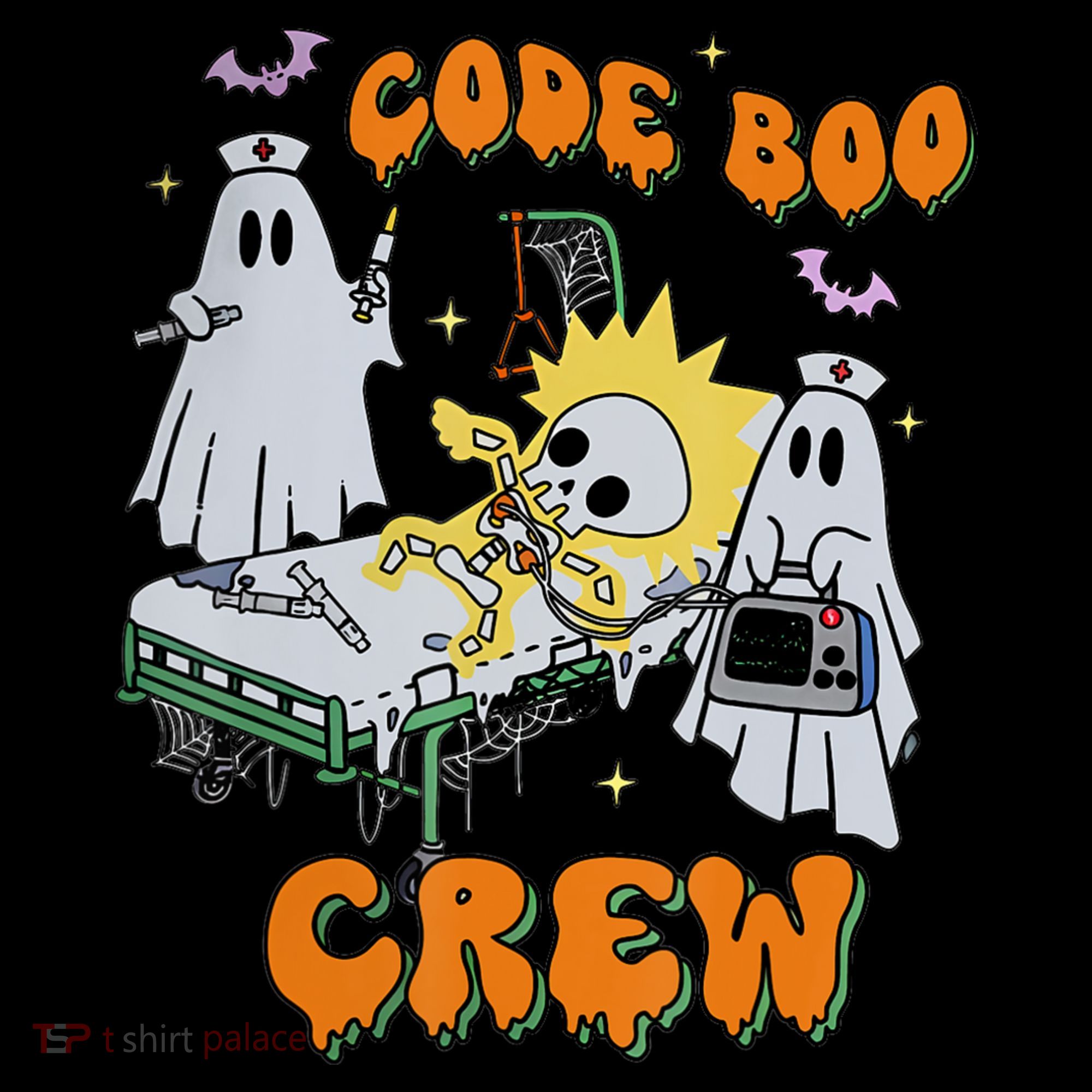 Code Boo Crew Funny Ghost Nurse Halloween Costume Backpack
