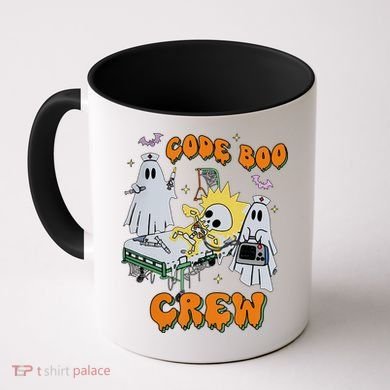 Code Boo Crew Funny Ghost Nurse Halloween Costume Coffee Mug