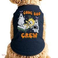 Code Boo Crew Funny Ghost Nurse Halloween Costume Doggie Tank thumb 0