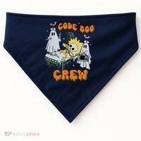 Code Boo Crew Funny Ghost Nurse Halloween Costume USA-Made Doggie Bandana thumb 0