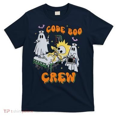 Code Boo Crew Funny Ghost Nurse Halloween Costume T-Shirt