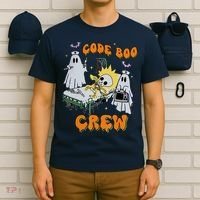 Code Boo Crew Funny Ghost Nurse Halloween Costume T-Shirt thumb 6