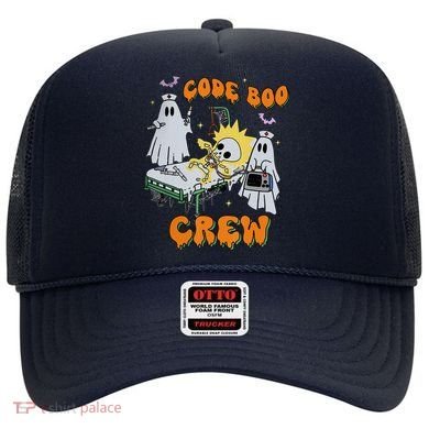 Code Boo Crew Funny Ghost Nurse Halloween Costume Hat