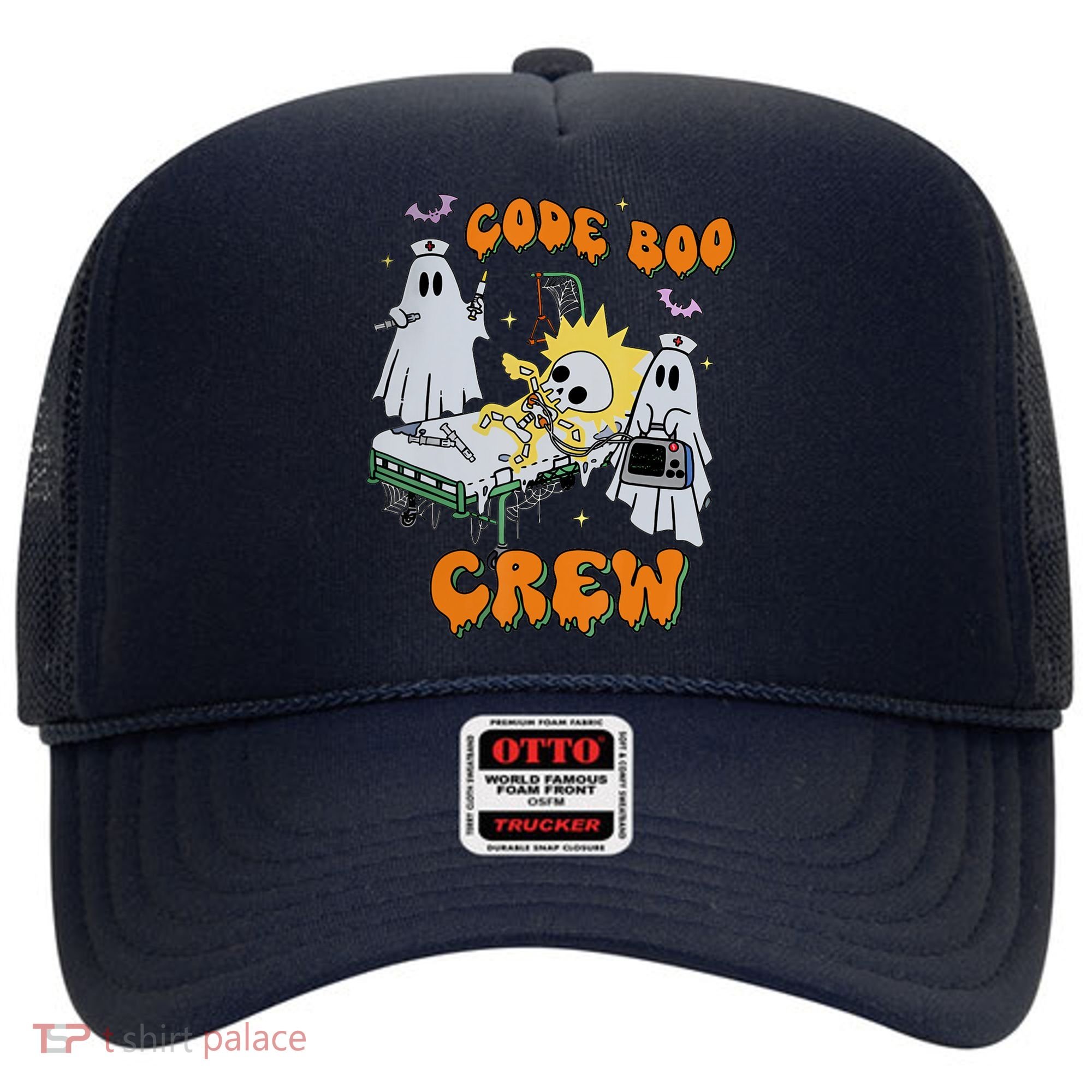 Code Boo Crew Funny Ghost Nurse Halloween Costume Hat