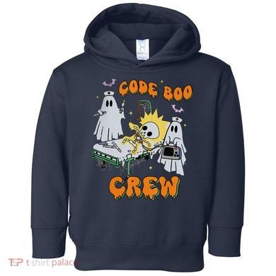 Code Boo Crew Funny Ghost Nurse Halloween Costume Toddler Hoodie
