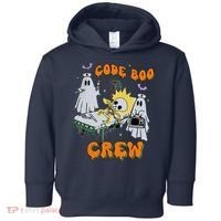 Code Boo Crew Funny Ghost Nurse Halloween Costume Toddler Hoodie thumb 0