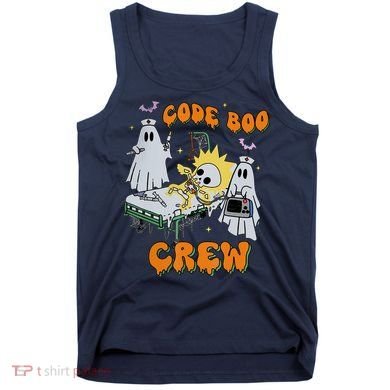 Code Boo Crew Funny Ghost Nurse Halloween Costume Tank Top