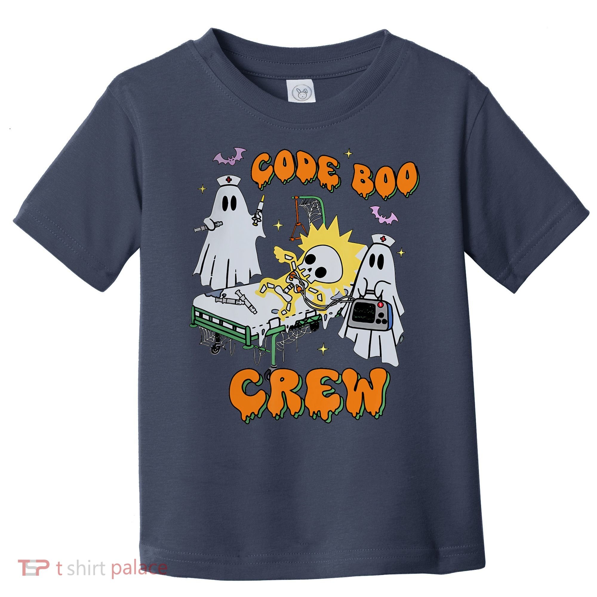 Code Boo Crew Funny Ghost Nurse Halloween Costume Toddler T-Shirt