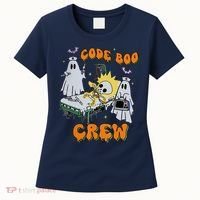 Code Boo Crew Funny Ghost Nurse Halloween Costume Women's T-Shirt thumb 0