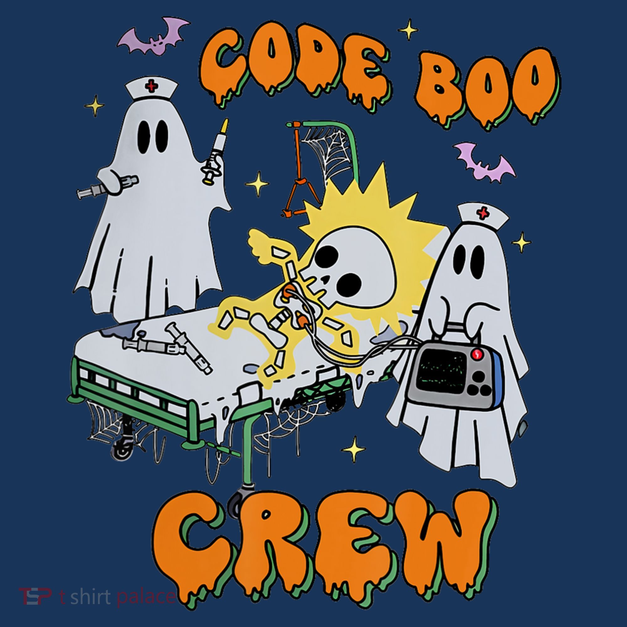 Code Boo Crew Funny Ghost Nurse Halloween Costume Kids Sweatshirt