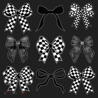Coquette Bow Checkered Flag Race Car Racing Women Cute Hat thumb 2