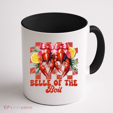 Crawfish Boil Coquette Bow Belle Of The Boil Cajun Seafood Coffee Mug back