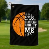 Christian Basketball Golf Towel thumb 1