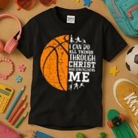 Christian Basketball Kids T-Shirt thumb 3