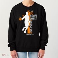Christian Basketball Cross I Can Do All Things Through Jesus Women's Sweatshirt thumb 0