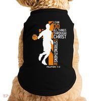 Christian Basketball Cross I Can Do All Things Through Jesus Doggie Tank thumb 0