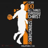 Christian Basketball Cross I Can Do All Things Through Jesus Bucket Hat thumb 4