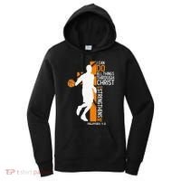 Christian Basketball Cross I Can Do All Things Through Jesus Women's Hoodie thumb 0