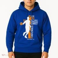 Christian Basketball Cross I Can Do All Things Through Jesus Hoodie thumb 2