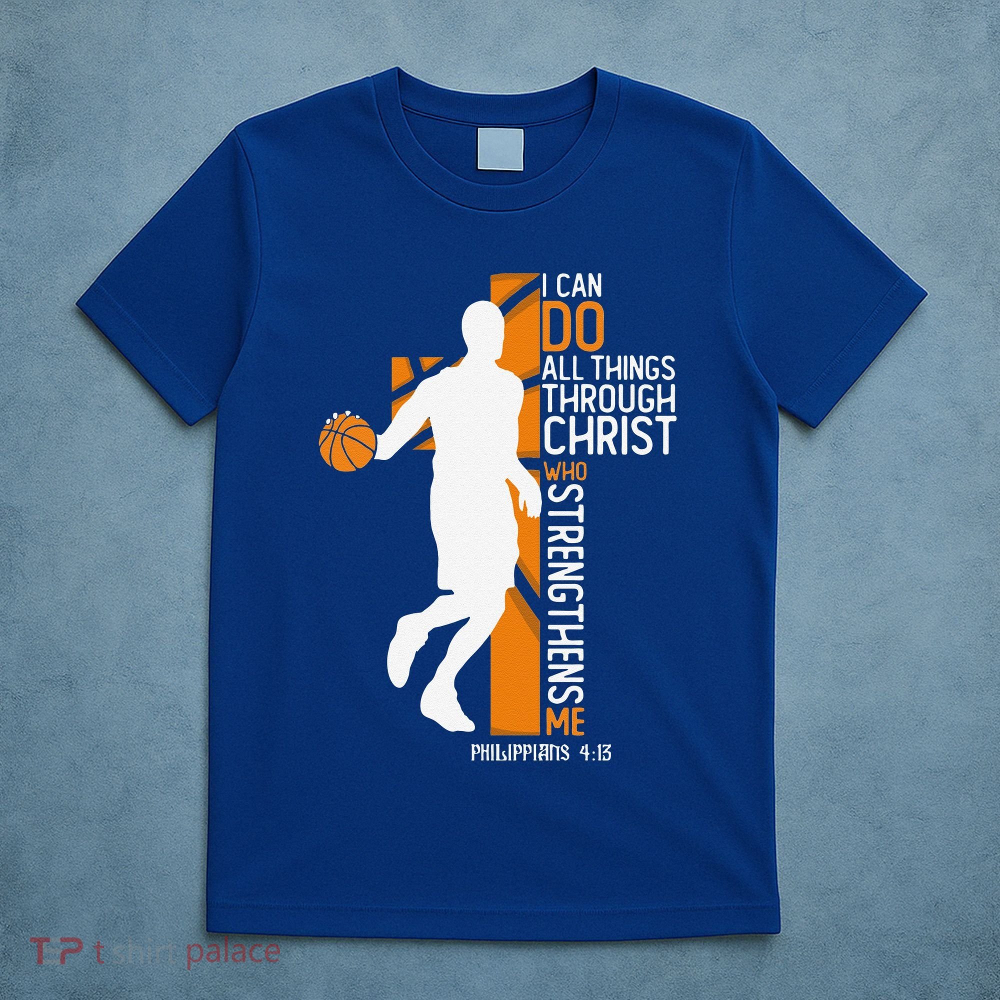 Christian Basketball Cross I Can Do All Things Through Jesus T-Shirt