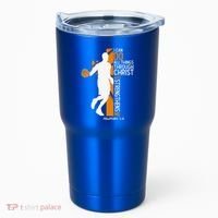 Christian Basketball Cross I Can Do All Things Through Jesus Tumbler thumb 0