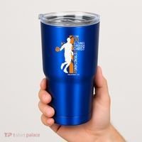Christian Basketball Cross I Can Do All Things Through Jesus Tumbler thumb 2