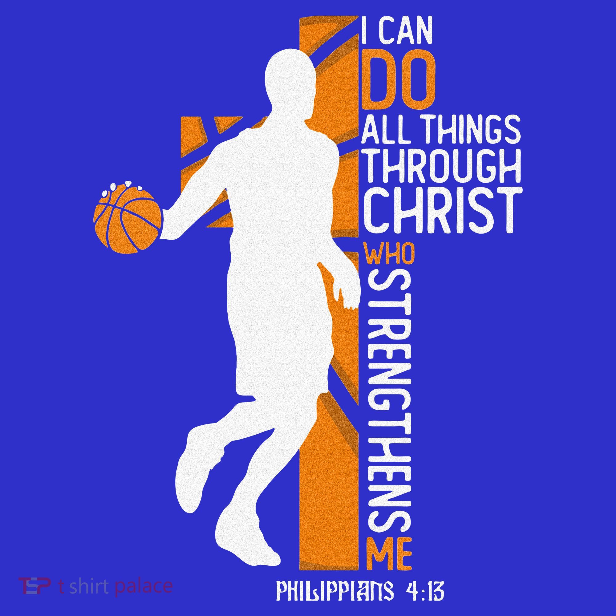 Christian Basketball Cross I Can Do All Things Through Jesus Tumbler