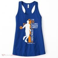 Christian Basketball Cross I Can Do All Things Through Jesus Women's Tank Top thumb 0