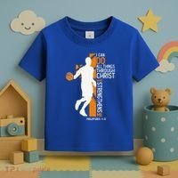 Christian Basketball Cross I Can Do All Things Through Jesus Toddler T-Shirt thumb 3