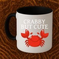 Crabby But Cute Crab Clothing Gift Decor Gift Coffee Mug thumb 2
