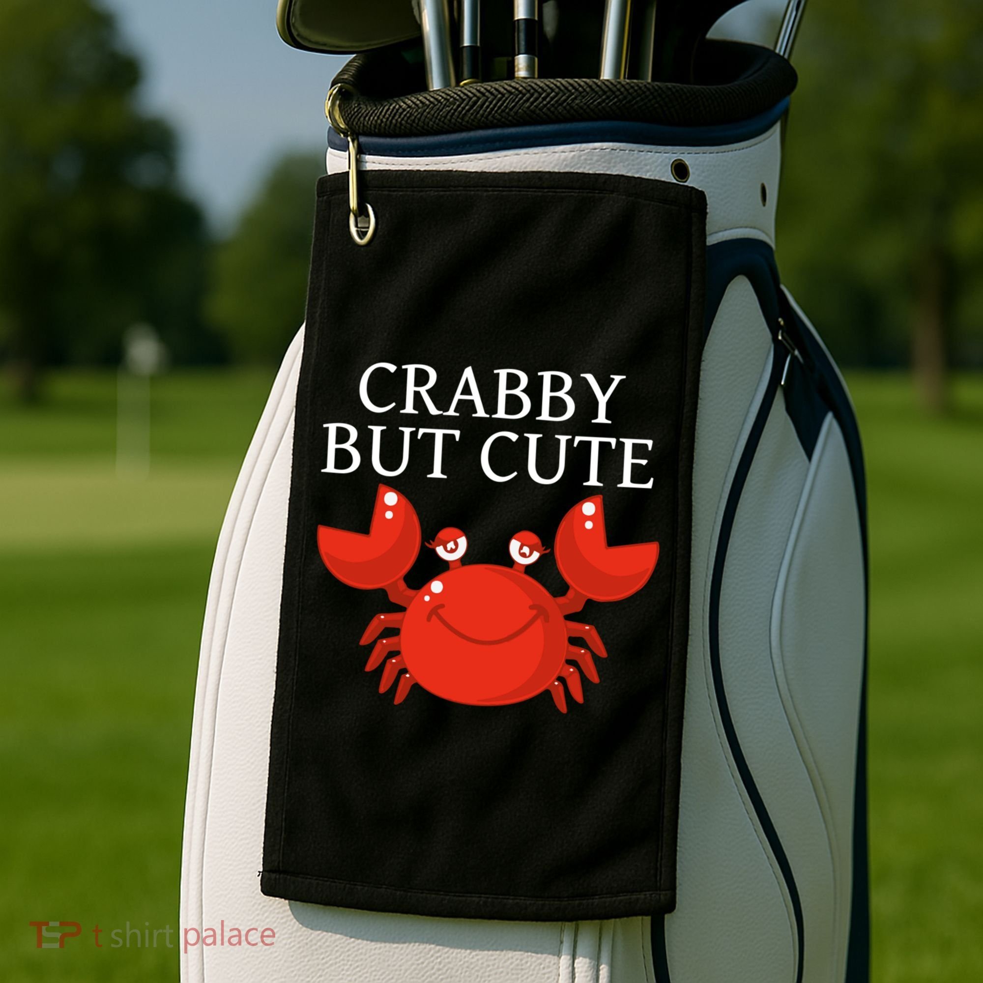 Crabby But Cute Crab Clothing Gift Decor Gift Golf Towel