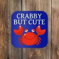 Crabby But Cute Crab Clothing Gift Decor Gift Coaster thumb 0