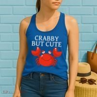 Crabby But Cute Crab Clothing Gift Decor Gift Women's Tank Top thumb 2