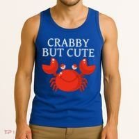 Crabby But Cute Crab Clothing Gift Decor Gift Tank Top thumb 3